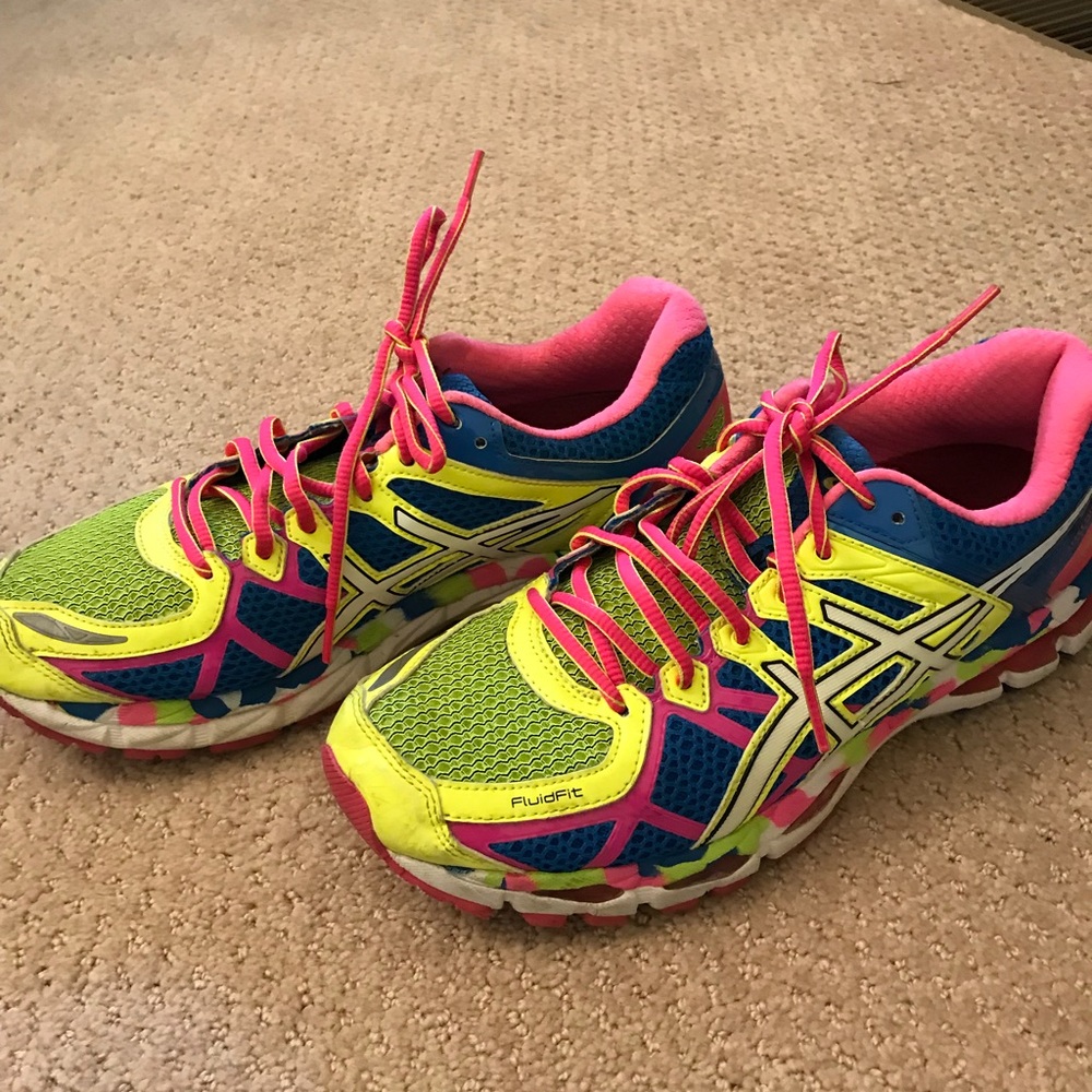 ASICS Neon Running Shoes